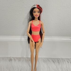 Mattel Doll in Vibrant Red Outfit